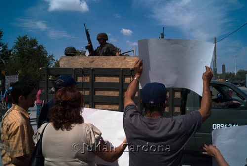 anti-Military protest, Juárez, 2008