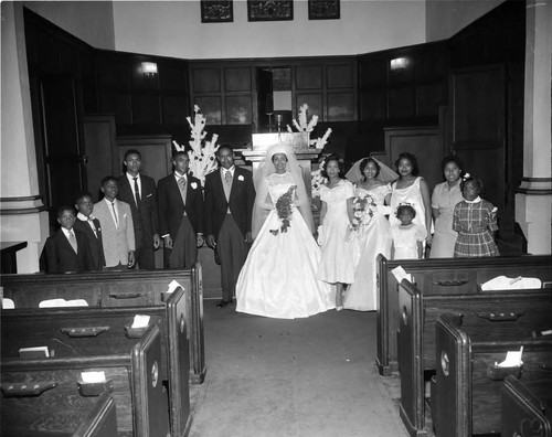 Elmarie Child's Wedding, Los Angeles, 1957