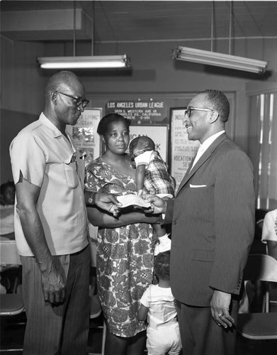 Reverend Brookins at the Urban League, Los Angeles, 1962