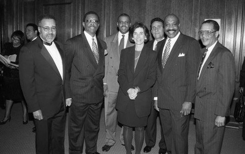 Guests posing together at the Los Angeles Urban League Whitney M. Young Award Dinner, Los Angeles, 1994