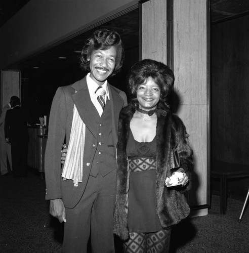 Couple posing together at the NAACP Image Awards, Los Angeles, 1978