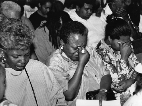 Pray for Peace rally participants, Los Angeles, 1992