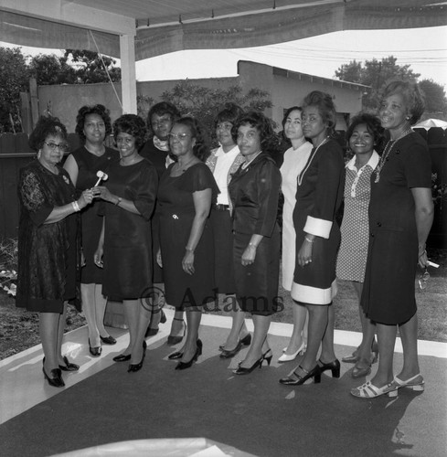 Group of women standing, Los Angeles, 1972