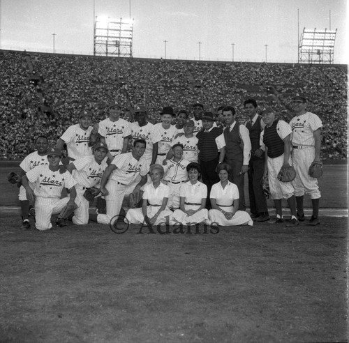 Baseball players, Los Angeles, 1961