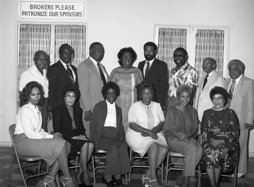 Consolidated Realty Board of Southern California members posing together, Los Angeles, 1983