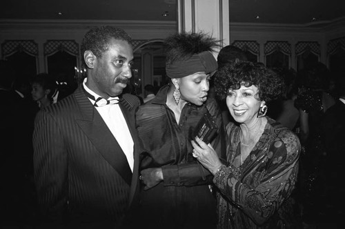 Gertrude Gipson talking with Beverly Todd at the Black Emmy nominees dinner, Los Angeles, 1989