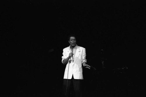 Gregory Abbott performing at the 11th Annual BRE Conference, Los Angeles, 1987