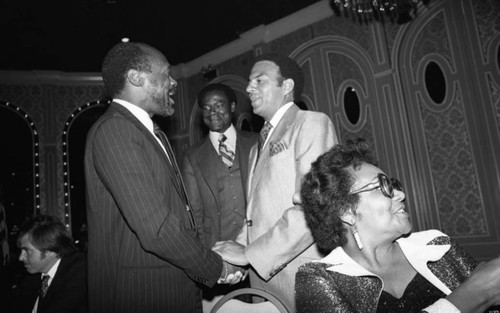 Testimonial to pioneer black historical achievement dinner at the Beverly Hilton, Los Angeles, 1981