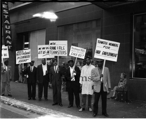 Greyhound Pickets, Los Angeles, 1961