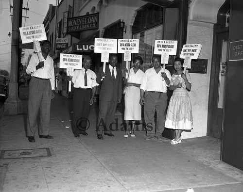 NAACP employment protest, Los Angeles, 1957