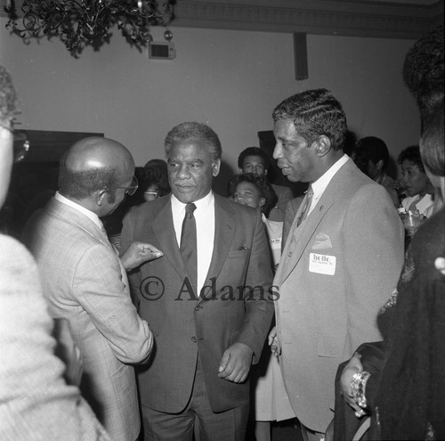 Shaking hands, Los Angeles, 1983