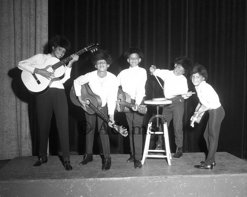 Young guitar players, Los Angeles, 1964