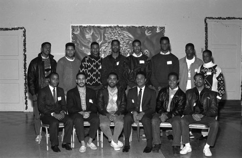 Angel City Links Achiever alumni posing together at the 7th annual Angel City Links Achievers Night, Los Angeles. 1987