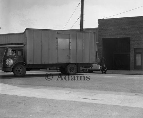 Truck in a parking lot, Los Angeles, 1969