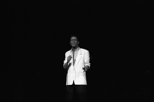 Gregory Abbott performing at the 11th Annual BRE Conference, Los Angeles, 1987