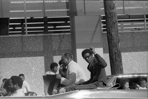 David Ruffin riding in an Easter parade, Los Angeles, 1969