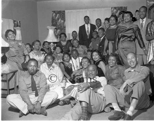 Men and women pose for a photo, Los Angeles, ca. 1955