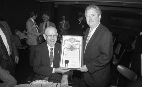 Tedd B. Hams Jr. and Kenneth Hahn, Los Angeles, 1992