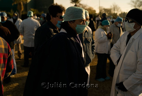 Medical demonstration, Juárez, 2008