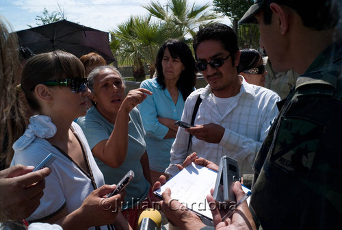 Military press briefing, Juárez, 2008