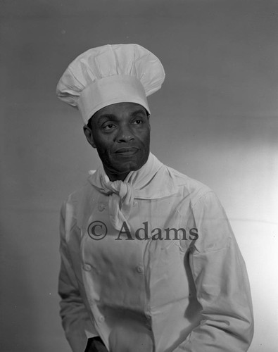 Portrait of a cook/chef, Los Angeles, 1961