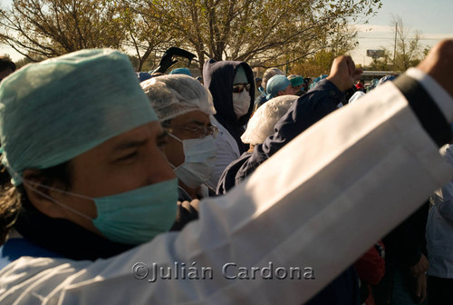 Medical demonstration, Juárez, 2008