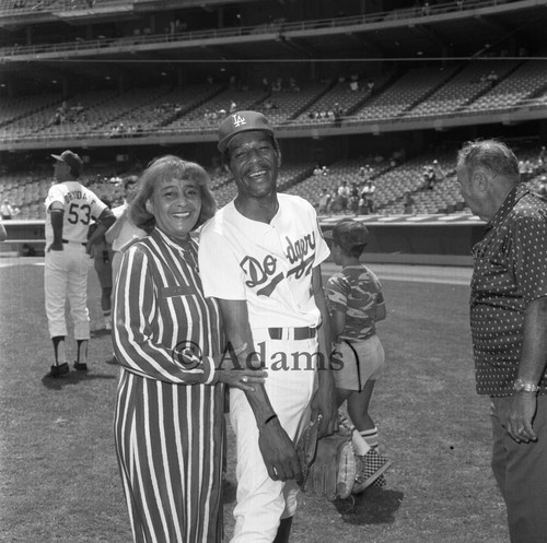 Ethel Bradley and a L.A. Dodger, Los Angeles, 1984