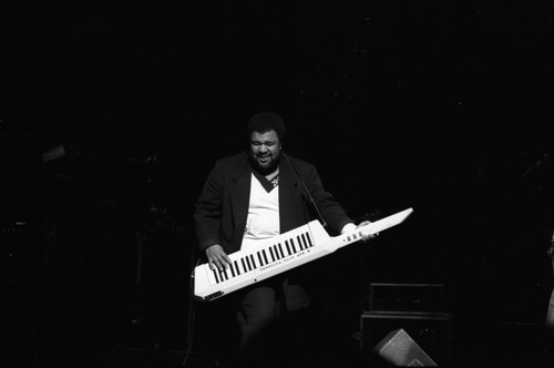 George Duke performing at the 11th Annual BRE Conference, Los Angeles, 1987