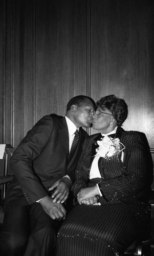 Tom Bradley and Ella Fitzgerald, Los Angeles, 1984