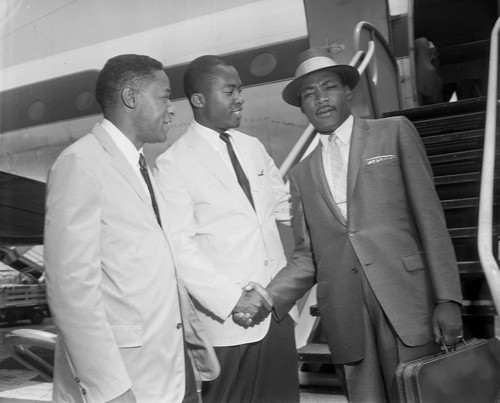 Dr. Martin Luther King Jr. at airport, Los Angeles