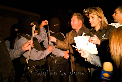 Police protest, Juárez, 2008