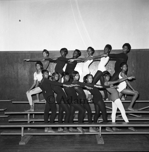 The John Muir Jr. High School dancers, Los Angeles, 1969