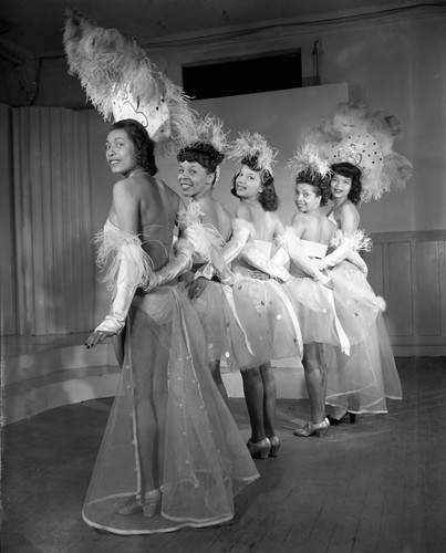 Aurora Greeley and Leroy Broomfield dancers posing together, Los Angeles, ca. 1948