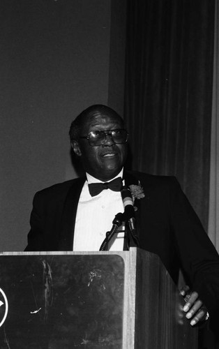 Man on Podium, Los Angeles, 1989