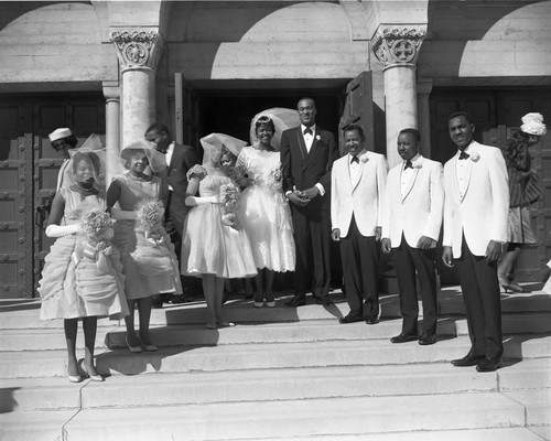 Johnson's wedding party, Los Angeles, 1962