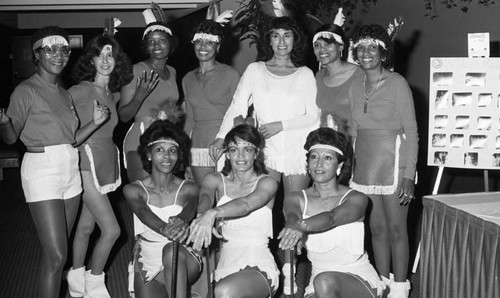 Centennial High School reunion group portrait, Los Angeles, 1983