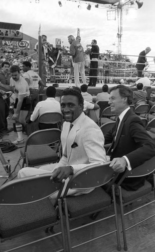 Thomas Hearn attending the Pryor-Argüello rematch a Caesars Palace, Las Vegas, 1983