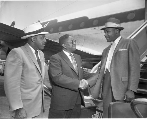 King at airport, Los Angeles, ca. 1965