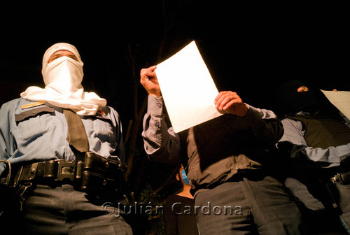 Police protest, Juárez, 2008