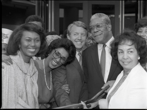 California African American Museum ribbon cutting, Los Angeles, 1984