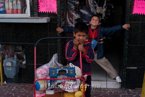 Two Boys in Doorway, Juárez, 2008