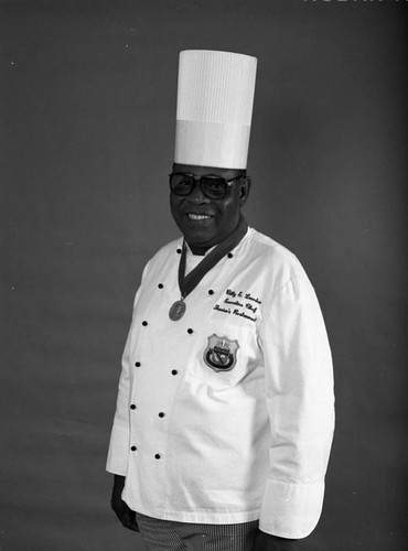 Billy E. Lowder posing for a studio portrait, Los Angeles, 1990