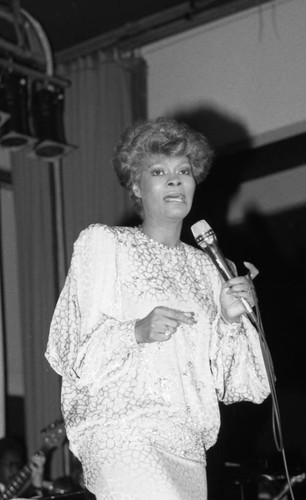 Dionne Warwick performing at an NAACP Awards Dinner, Los Angeles, 1985