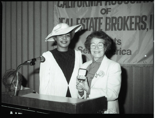 California Association of Real Estate Brokers honoring Ruth Washington, Los Angeles, 1983