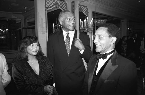 William Marshall and Tony Brown attending the Black Emmy nominees dinner, Los Angeles, 1989