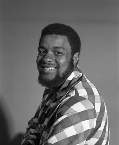 Bobbie Elliot sitting for a portrait, Los Angeles, ca. 1980