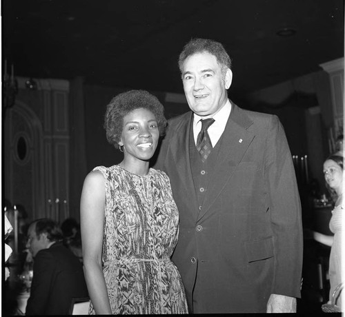 Marguerite Archie-Hudson and John Ferraro posing together, Inglewood, California, 1978