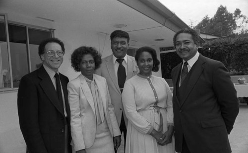 Charles R. Drew Postgraduate Medical School event group portrait, Los Angeles, 1976