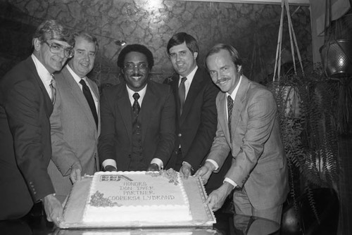 Black Business Association guests honoring Don Dyer, Los Angeles, 1982