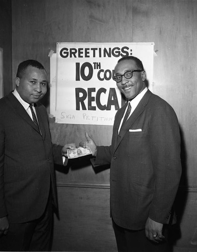 10th District Recall headquarters, Los Angeles, 1962